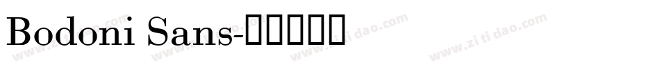 Bodoni Sans字体转换